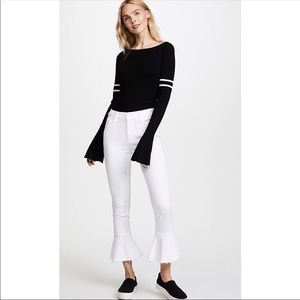 MOTHER cha cha white denim